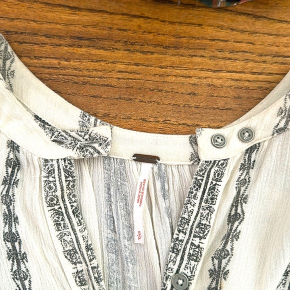 Free People Vanilla Combo Women's Shibori Magic Long-Sleeve Top Small - Picture 9 of 11